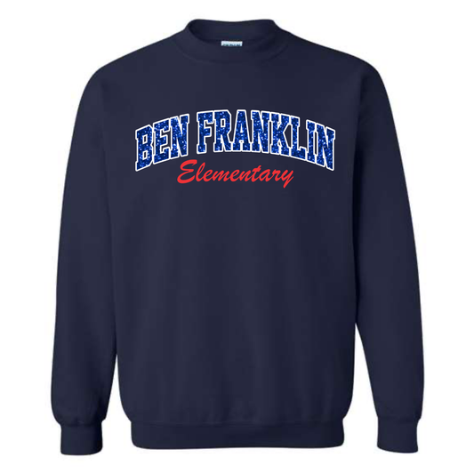 Ben Franklin Glitter Crew Sweatshirt