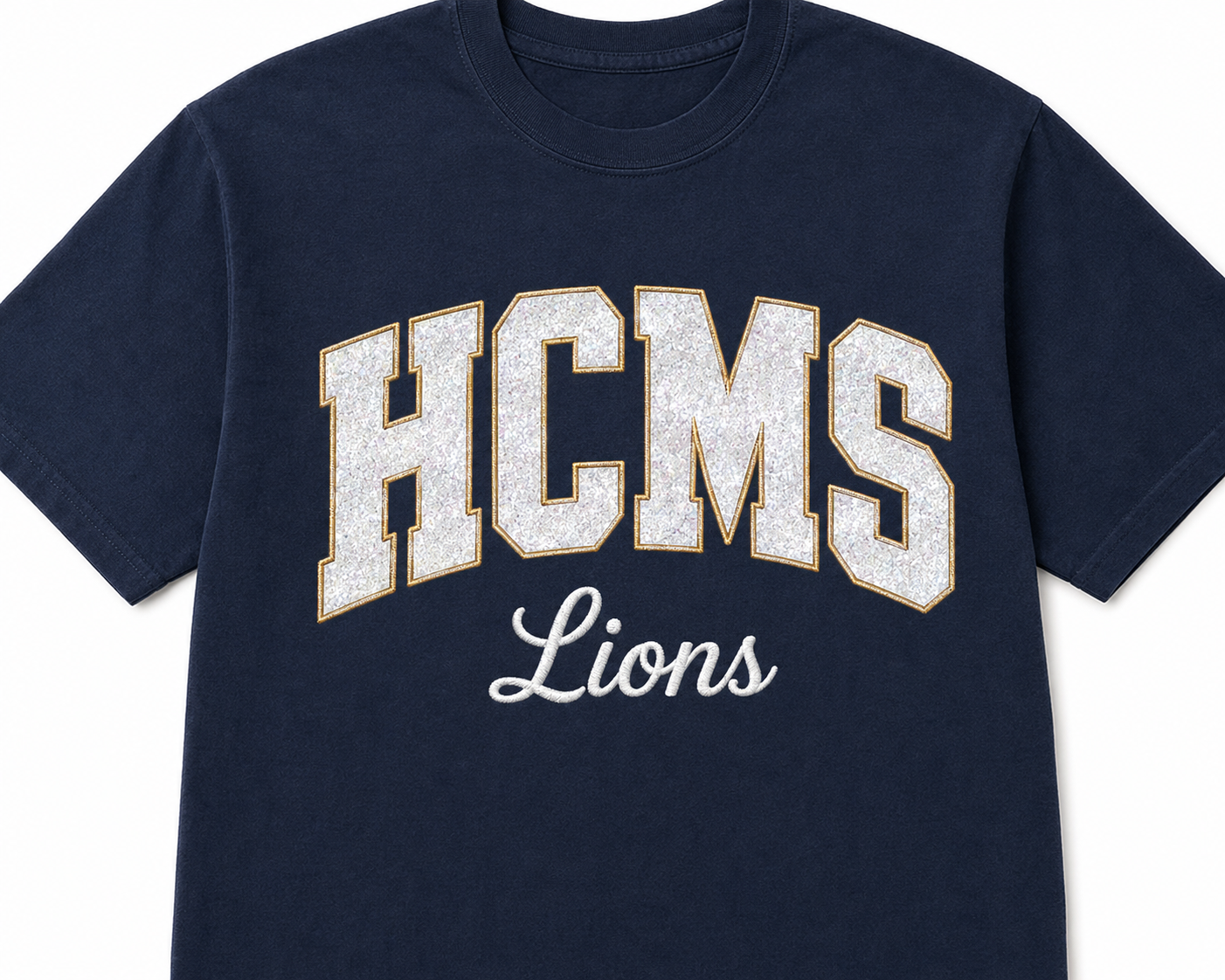 HCMS Lions Shirt - Glitter Embroidery