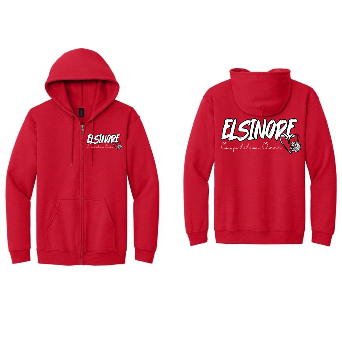 Elsinore Heart Zipper Hoodie
