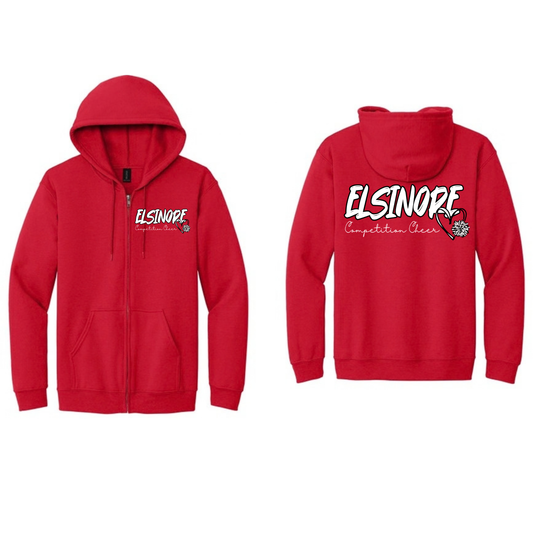 Elsinore Heart Zipper Hoodie