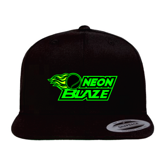 Neon Blaze Embroidered Flat Bill