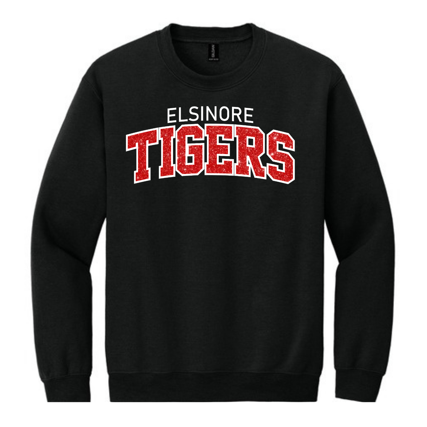 Elsinore Embroidered Glitter Tigers Black Fleece