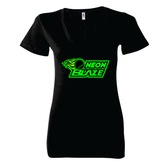 Neon Blaze Ladies V-Neck