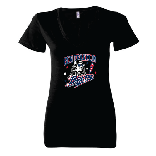 Ben Franklin Bolts Ladies V-Neck